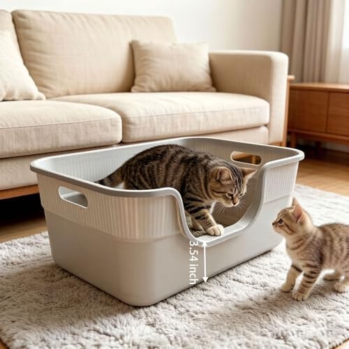 Large Cat Litter Box with High Sides - Image 4