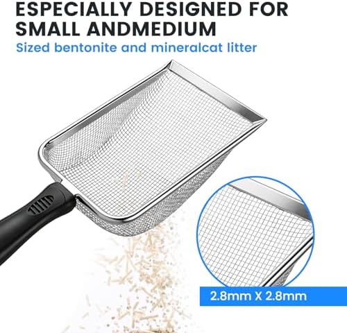 Cat Litter Scoop, Stainless Steel Mesh Scoop Away Cat Litter, Kitty Litter - Image 4