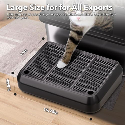 Large Litter Box Step, Litter Box Ramp 16"x11" Litter Catcher Mat, Double Layer - Image 3