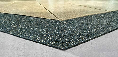 American Floor Mats - Extreme Rubber Gym Tiles - 1 Inch Thick Colorful Gym Tiles - Superior Shock & Sound Absorbing - 35% Grey/White, 100 Tile Pack (Covers 400 Sq Ft)