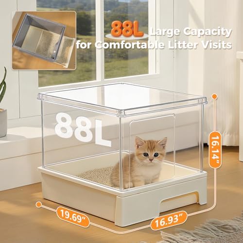 MUTTROS 2 Pack, Enclosed Cat Litter Box - Image 2