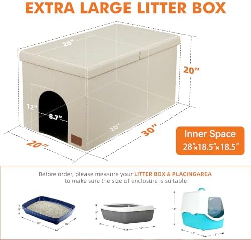 Zerbuger 3-in-1 Cat Litter Box Enclosure - Image 2
