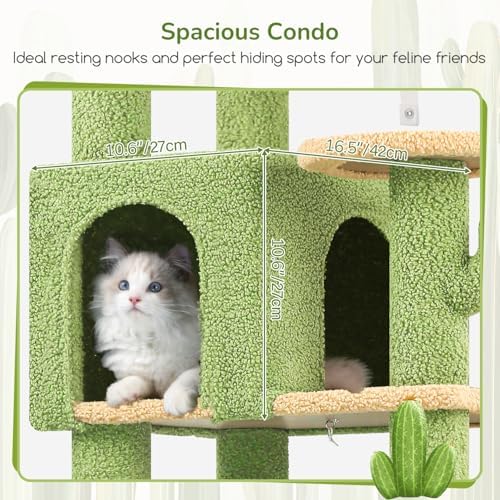 Globlazer 65in Cactus Sturdy Cat Tower - Image 4