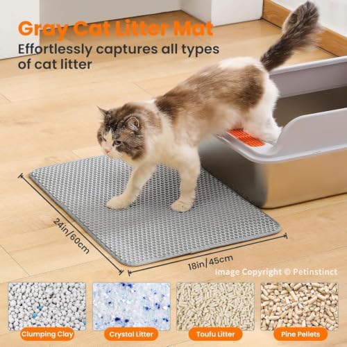 Cat Litter Mat, Double Layer Honeycomb Litter Box Mat - Image 2