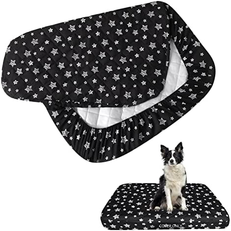 Waterproof Dog Bed Covers Replacement Lovely Black Star Print, 29x41 Inches by Moonsea