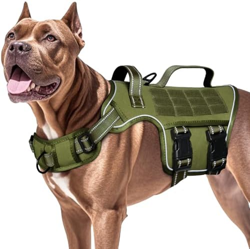 Dog Harness for Large Dogs, No Pull Tactical Vest by Runfido
