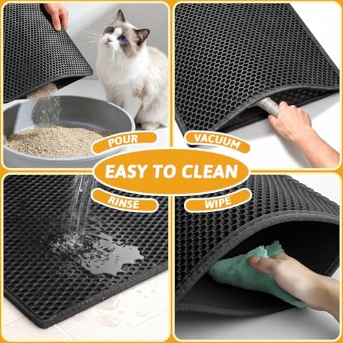 Pieviev Litter Mat, Double-Layer Waterproof Trapping Mat - Image 6