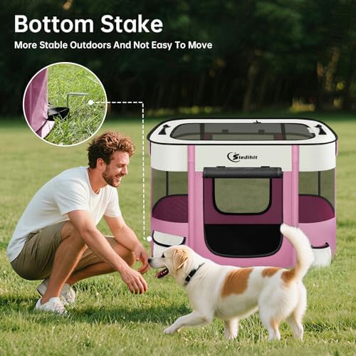 Siedihit 31" Dog Playpen, Cat Puppy Pen, Pet Portable Crate Indoor Outdoor - Image 5