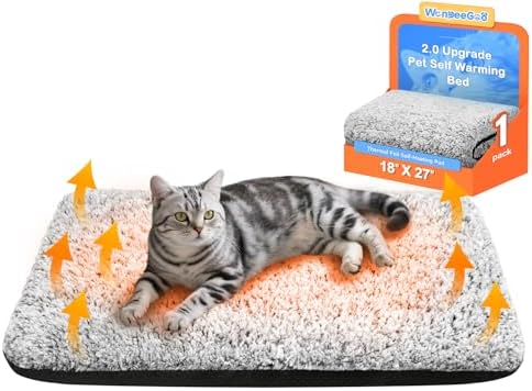 Self Warming Cat Bed, 2.0 Upgraded Thermal Mat by WanpeeGoo