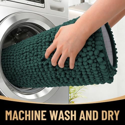 OLANLY Thick Chenille Bathroom Runner Rugs Mats 59x20 - Image 4