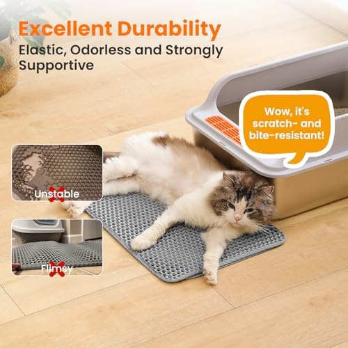 Small Cat Litter Mat, Double Layer Honeycomb Litter Box Mat - Image 6