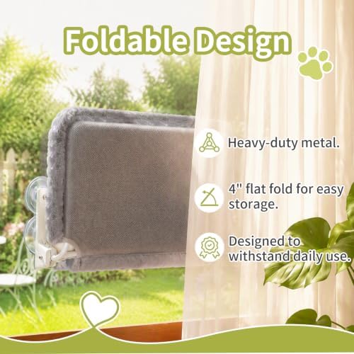 Foldable Cat Window Perch, Cordless Hammock - Image 3