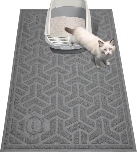 UPSKY Waterproof Cat Litter Mat Large 35" x 24" Soft on Kitty Paws by UPSKY