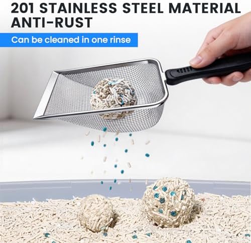 Cat Litter Scoop, Stainless Steel Mesh Scoop Away Cat Litter, Kitty Litter - Image 6