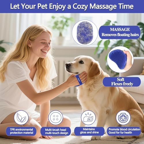 Dog bath brush, ROPO rubber massage dog shampoo brush, used - Image 4