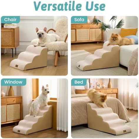 COZY KISS Dog Stairs for Small Dogs, 3 Step Pet Stairs for Beds & Couches - Image 5