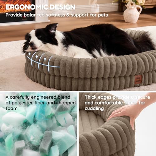 ChiXnuggle Orthopedic Dog Bed, Washable Cover, Faux Fur Bolster Pet Couch - Image 4