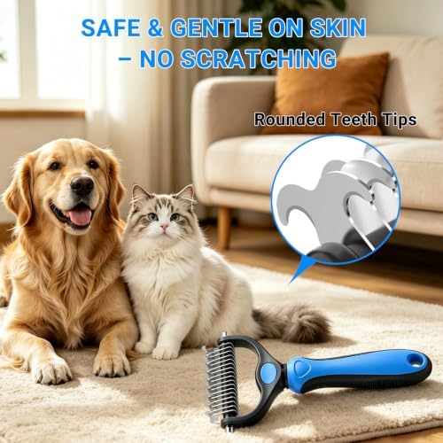 Dog Grooming Rake Deshedding Undercoat Brush - Image 6