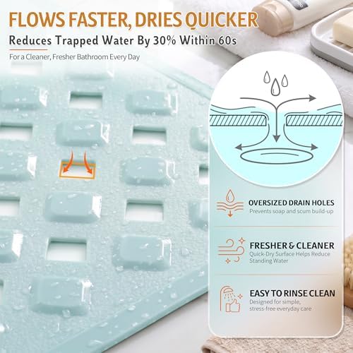 Yimobra Bathtub Mat Non Slip, Super Strong Suction Cups, Machine Washable Fast - Image 2
