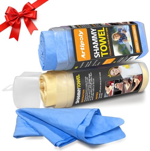 ARTIPOLY Premium Shammy Towel for Car Drying 2pk-Super Absorbent Chamois by ARTIPOLY