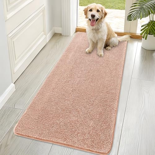 OLANLY Dog Door Mat for Muddy Paws 70x32, Super Absorbent Chenille Mud Mat by OLANLY