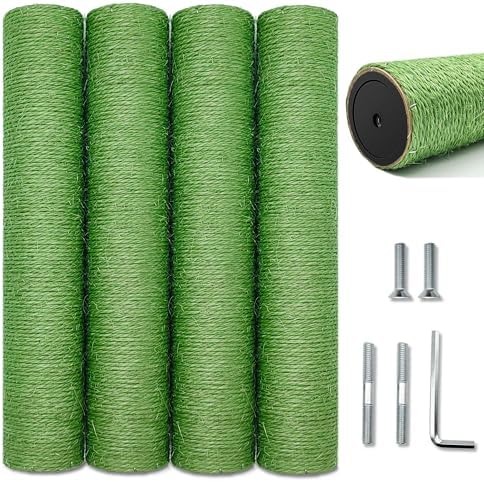 4PCS Cactus Cat Tree Replacement Posts, 15.7in M8 Sisal Scratching Pole by SIYIPURR