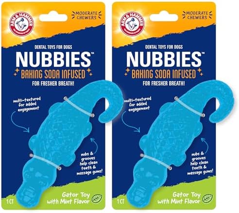 Arm & Hammer Nubbies Gator Dog Dental Chew Toy, Mint Flavor by ArmHammer