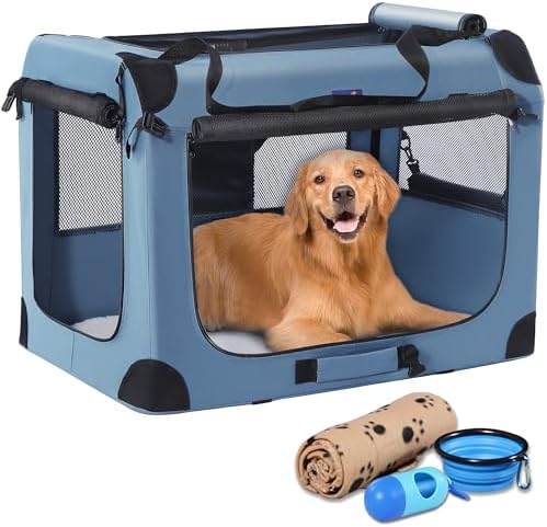 Petprsco Collapsible Dog Crate, 40 inch Portable Dog Crates by Petprsco