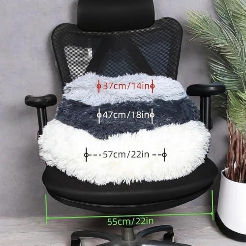 RICHRAIN Round Plush Cat Bed Insert Replacement Cat Tree Cushion - Image 5
