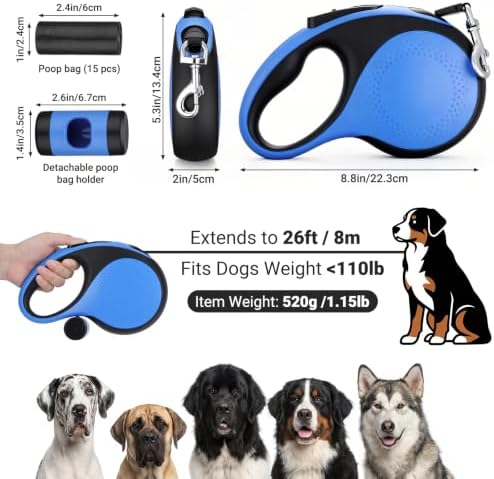 Segarty 26 Ft Retractable Lead for Dogs Weighing 66 lbs - Image 2