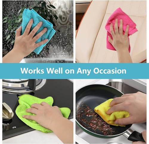HOMEXCEL 200PK Microfiber Cleaning Cloth, Cleaning Rag - Image 6