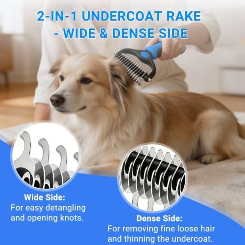 Dog Grooming Rake Deshedding Undercoat Brush - Image 2