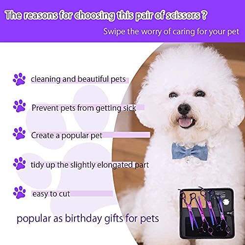 Purple Dragon Professional 7.0 inch Dog Grooming Scissors Set - Image 5