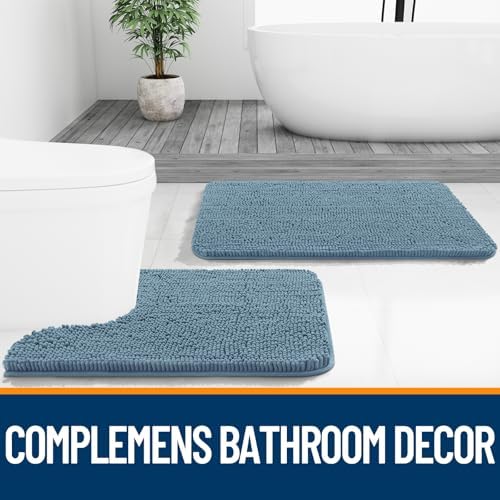 OLANLY Large Bathroom Rugs 44x32, Extra Soft Absorbent Chenille Bath Rugs - Image 7