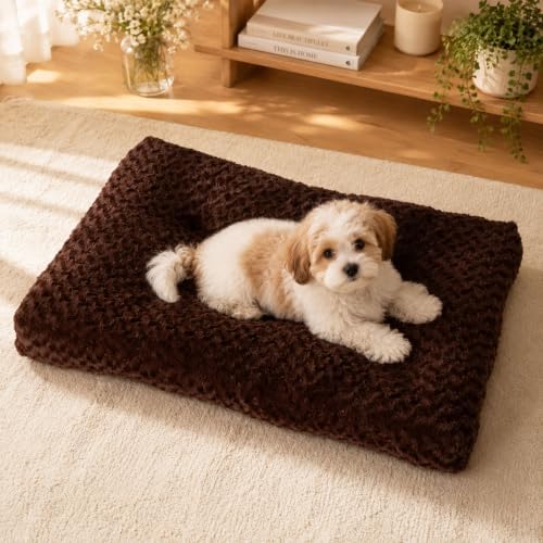 Dog Bed Medium Size, Plush Washable Pet Bed Mat, Dog Crate Bed 23"x 18" - Image 6