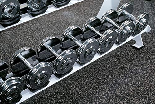 American Floor Mats 1/4in (7mm) Thick Solid Black 4' x 16' Heavy Duty Rubber Rolls, Protective Exercise Mats, Home Gym Rubber Flooring