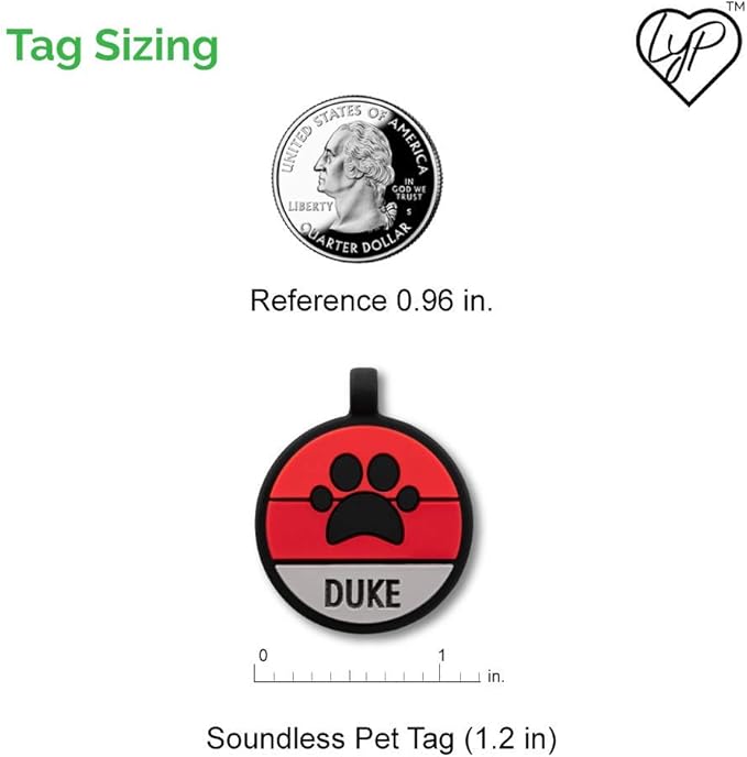 LYP - Our Original Soundless Pet ID Tag - Largest Line of Silicone Dog Tags - No More Jingling Dog Tags -Durable - Never Fades - Customized Deep Engraved Silicone (Heart - Purple)