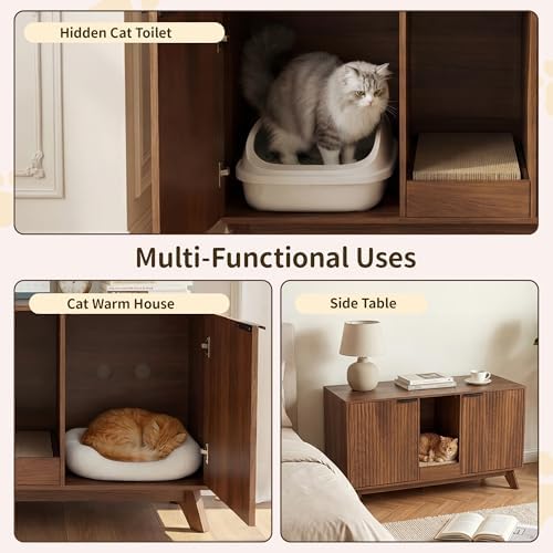 Double Cat Litter Box Enclosure - Image 6