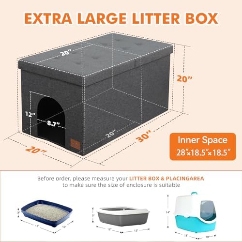 Zerbuger Cat Litter Box Enclosure Furniture - Image 2