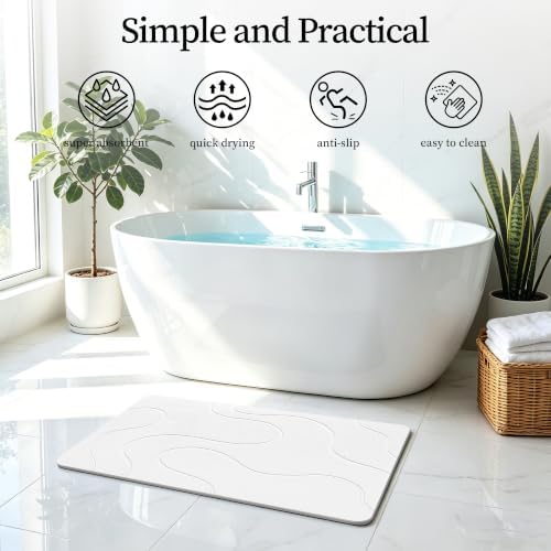 THMINS Extra Large Stone Bath Mat - Image 3