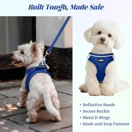 No Pull Dog Puppy Harness and Leash Set Reflective Mesh Vest Medium - Image 5