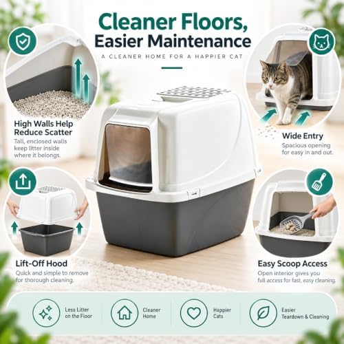 Large Enclosed Cat Litter Box - Image 4
