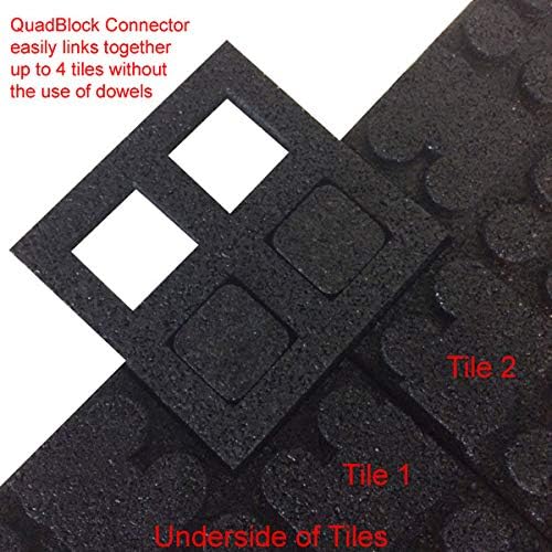 American Floor Mats - Extreme Rubber Gym Tiles - 1 Inch Thick Colorful Rubber Gym Tiles - Superior Shock and Sound Absorbing Tiles - 10% Grey 10 Tile Pack (Covers 40 Sq Ft)
