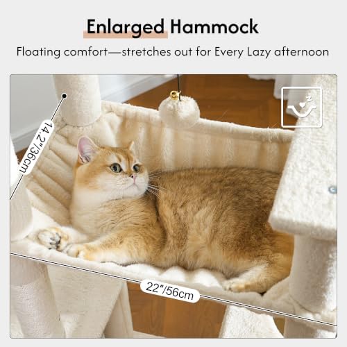 XXL Cat Tree Tower 70”with Oversized Bed, 2 Condos - Image 3