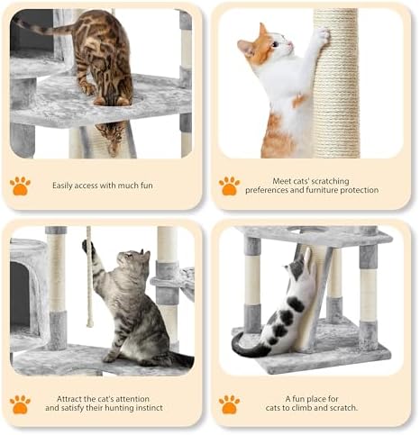 Yaheetech 79in Multi-Level Tall Cat Tree - Image 4