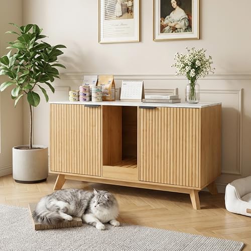 Double Cat Litter Box Enclosure by Seang