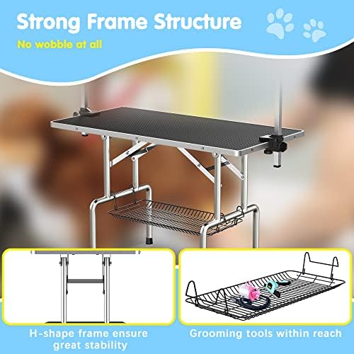 Lyromix 36'' Foldable Dog Grooming Table - Image 4