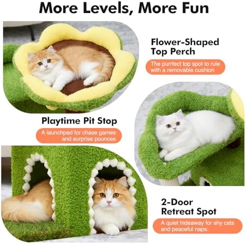 WOOCHPET Sunflower Short Cat Tree - Image 3