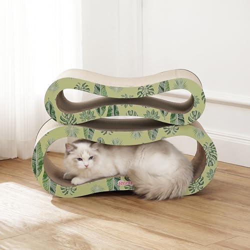 Suvi 26" Modern Cardboard Infinity 2-in-1 Lounge Bed Cat Scratcher - Image 2