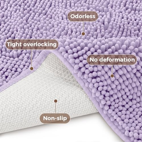Bcoimo 48x30 Chenille Bath Mat – Non-Slip - Image 4